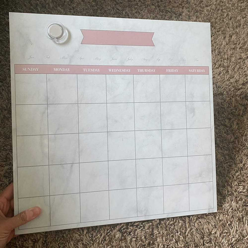 White board calendar